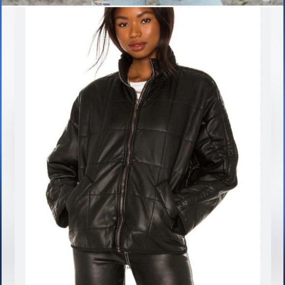 Womans Free People Dolman Quilted Black Vegan Jacket..NWT - Picture 7 of 7